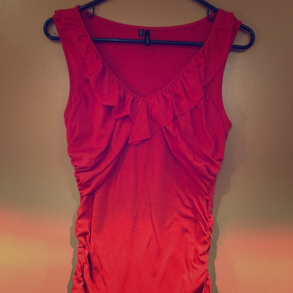 Red blouse tank